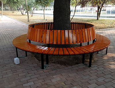 圓形靠背圍樹椅