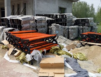 園林椅在濱州市組裝中