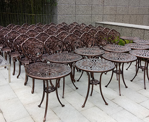 鑄鋁桌椅山東濰坊